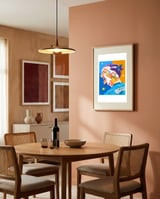 Zlatan Ibrahimovic pop art framed in a intimate room thumbnail