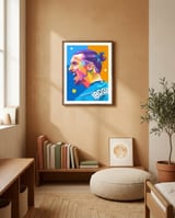 Zlatan Ibrahimovic pop art framed in a gentle room thumbnail