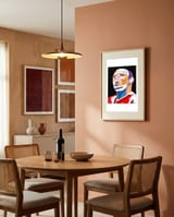 Wayne Rooney art framed in a intimate room thumbnail