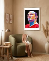 Wayne Rooney art framed in a tender room thumbnail