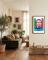 Del Piero art framed in a grounding room thumbnail