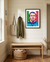 Del Piero art framed in a relaxed room thumbnail