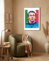 Del Piero art framed in a tender room thumbnail
