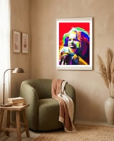 Steven Tyler Aerosmith Singer Classic Rock WPAP Style Illustration Trending Now framed in a tender room thumbnail