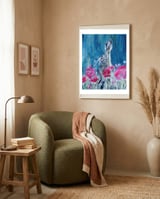Hare And Poppies framed in a tender room thumbnail