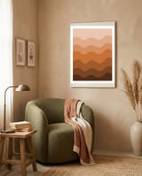 Brown gradient design  framed in a tender room thumbnail