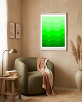Green gradient design framed in a tender room thumbnail
