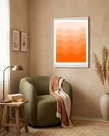Orange gradient design framed in a tender room thumbnail
