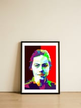 Beautiful Javanese Actress Wolly Sutinah Art WPAP — framed, leaning against the wall thumbnail