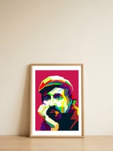 Roy Buchanan Guitarist Musician WPAP Art Style — framed, leaning against the wall thumbnail