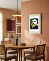 Simon Le Bon Duran Duran British Pop Singer WPAP framed in a intimate room thumbnail