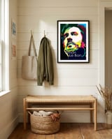 Simon Le Bon Duran Duran British Pop Singer WPAP framed in a relaxed room thumbnail