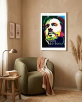 Simon Le Bon Duran Duran British Pop Singer WPAP framed in a tender room thumbnail