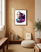 Vin Diesel art framed in a gentle room thumbnail