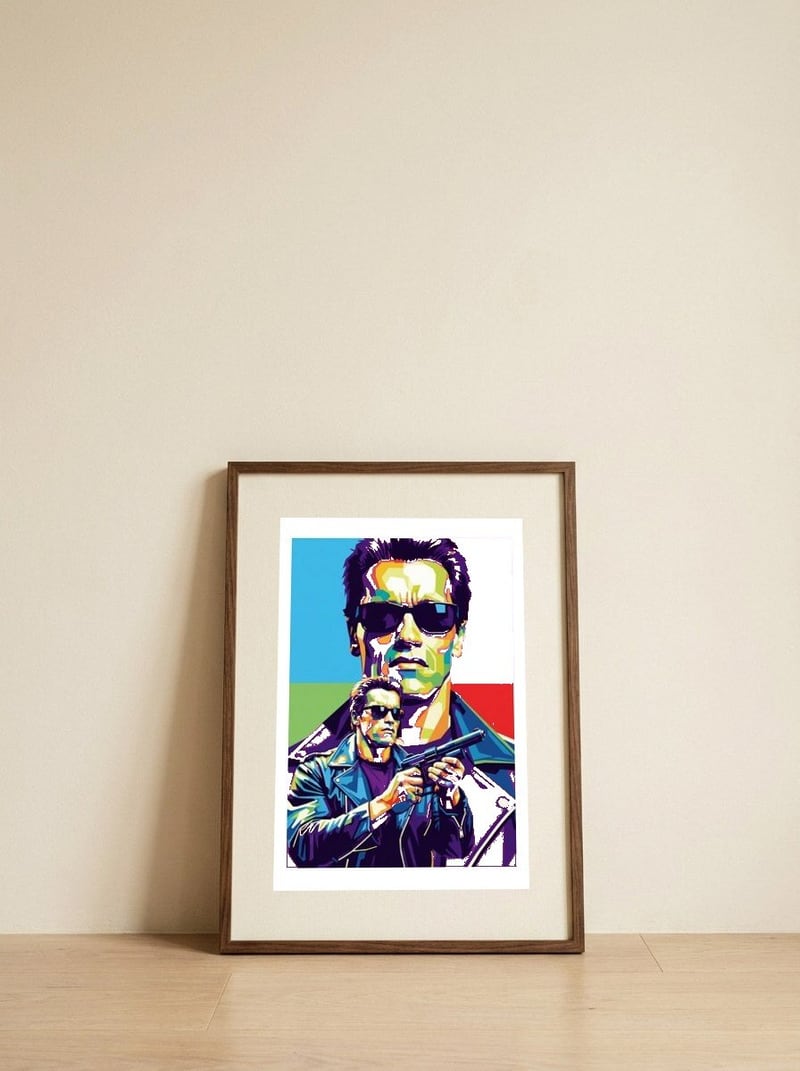 Terminator - Arnold Schwarzenegger #2 — framed, leaning against the wall