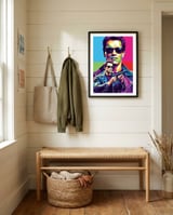 Terminator - Arnold Schwarzenegger #2 framed in a relaxed room thumbnail