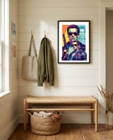Terminator - Arnold Schwarzenegger #3 framed in a relaxed room thumbnail