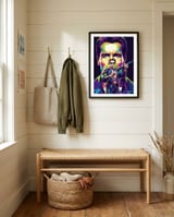 Terminator - Arnold Schwarzenegger #5 framed in a relaxed room thumbnail