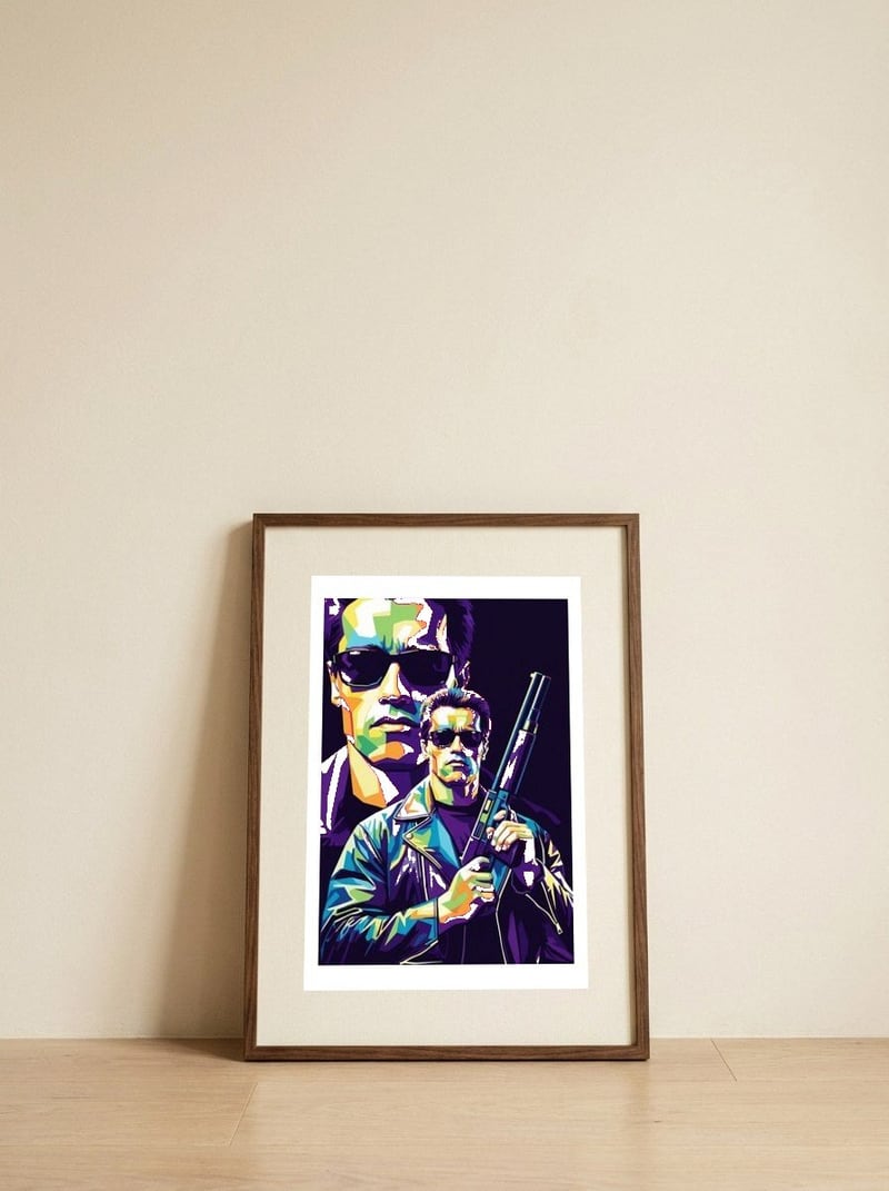 Terminator - Arnold Schwarzenegger #8 — framed, leaning against the wall