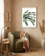 Green Palm Leaves framed in a tender room thumbnail