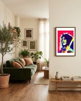 evh-most-rock-guitarist-art-wpap framed in a grounding room thumbnail