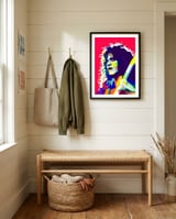 evh-most-rock-guitarist-art-wpap framed in a relaxed room thumbnail
