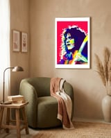 evh-most-rock-guitarist-art-wpap framed in a tender room thumbnail