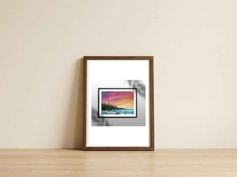 kovalam — framed, leaning against the wall
