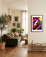 gary-moore-blues-singer-guitarist-pop-art-wpap-1 framed in a grounding room thumbnail