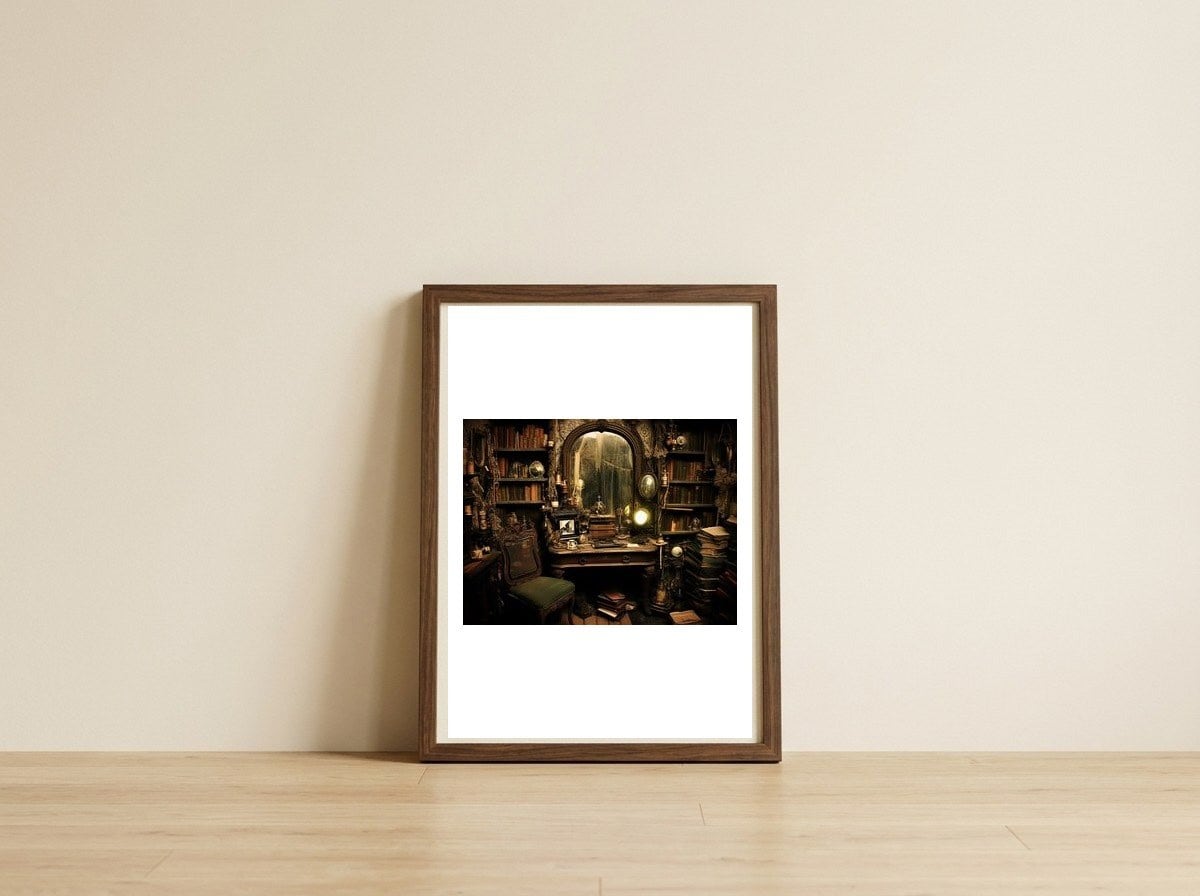 a-vintage-mirror-room — framed, leaning against the wall