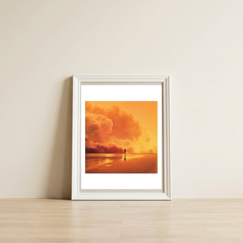 Private Universe — framed, leaning against the wall