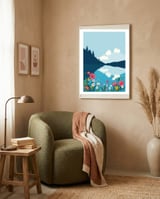 Nature Blue Dream framed in a tender room thumbnail