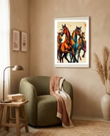 Abstract Horse Modern framed in a tender room thumbnail