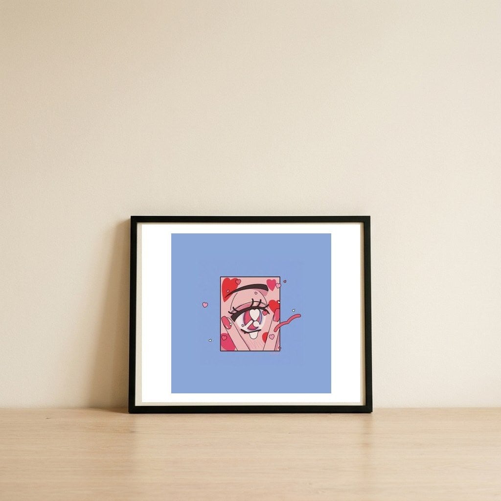 heartfelt-gaze-1 — framed, leaning against the wall
