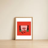 pop-art-cherry-bold-lips-with-a-classic-design-1 — framed, leaning against the wall thumbnail