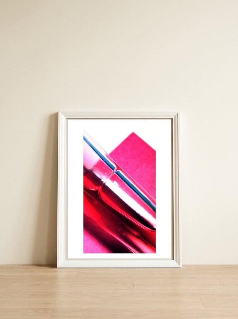 Rose - wine  — framed, leaning against the wall