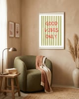 Good Vibes Only framed in a tender room thumbnail