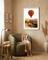 Hot Air Balloons Cappadocia Photography framed in a tender room thumbnail