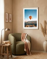 Hot Air Balloons Cappadocia Sunrise framed in a tender room thumbnail