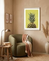 Pineapple Crown, Tropical Summer Fruit Art framed in a tender room thumbnail
