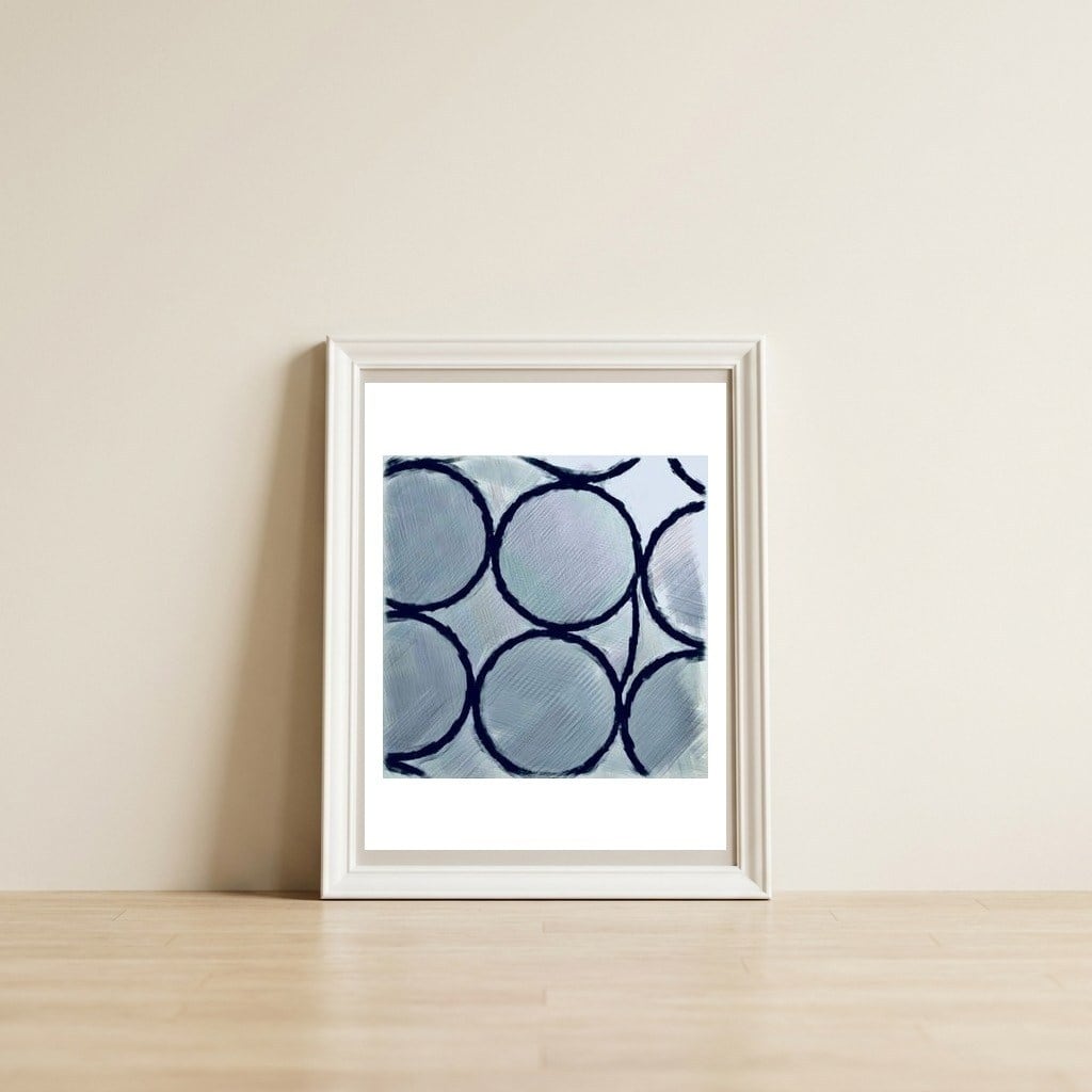 Bubbles  — framed, leaning against the wall