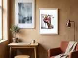 Floral Stiletto With Butterflies framed in a focused room thumbnail