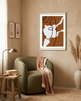 Abstract Brown and Black Lines framed in a tender room thumbnail