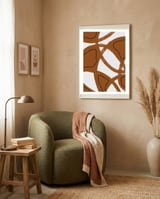 Abstract Brown and Black Lines framed in a tender room thumbnail