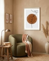 Abstract Brown and Black Lines framed in a tender room thumbnail