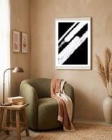 Abstract Brown and Black Lines framed in a tender room thumbnail
