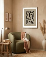 Minimalist Black Lines framed in a tender room thumbnail