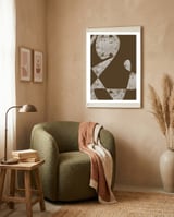 Abstract White Scratch framed in a tender room thumbnail