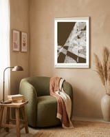 Abstract White Scratch framed in a tender room thumbnail