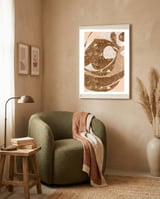 Brown Abstract Clash framed in a tender room thumbnail